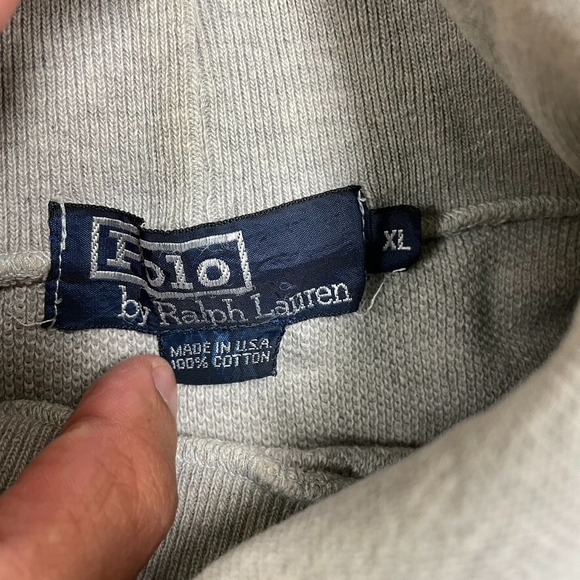 vintage Polo Ralph Lauren Turtle Neck mens xl gray 2000 y2k - Picture 7 of 11